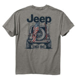 Buck Wear 8851 Men's Jeep USA T-Shirt, Athletic Heather - 3 XLarge