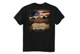 Buck Wear 8852 Ford Freedom Lives Here Men's T-Shirt, Black - 3XL
