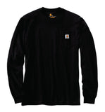 Carhartt K126 Men's Loose Fit Long-Sleeve Workwear Pocket T-Shirt, Black, 3XL