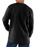 Carhartt K126 Men's Loose Fit Long-Sleeve Workwear Pocket T-Shirt, Black, 4XL