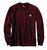 Carhartt K126HTG Men's Long-Sleeve Workwear Pocket T-Shirt, Port - Large Tall