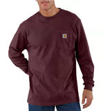 Carhartt K126HTG Men's Long-Sleeve Workwear Pocket T-Shirt, Port - Large Tall
