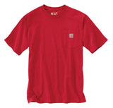 Carhartt Loose Fit Heavyweight Short-Sleeve Pocket T-Shirt,Fire Red Heather, 4XL