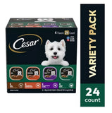 Cesar Classic Loaf Small Breed Adult Pate Wet Dog Food Variety Pack, 24 pcs.