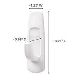 Command 17003ES General Purpose Large Utility Hook White, 3-Pack, Up to 5 lbs.