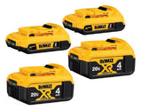 Dewalt DCB324-4 20A MAX 2A 4A Compact Lithium Power Tool Battery, 4-Pack