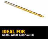 DeWALT DW1309 G 9/64 in. Split Point Tip Titanium Drill Bit, DW1309 G