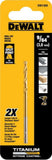 DeWALT DW1309 G 9/64 in. Split Point Tip Titanium Drill Bit, DW1309 G