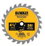 Dewalt DWA412TCT Cutting Circular Saw Blade 4-1/2 in. 24 Tooth