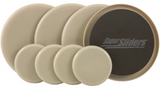 Super Sliders 3 1/2" & 7" Round Reusable Furniture Sliders for Carpet - Effortless Moving and Surface Protection, Beige (8 Pack)