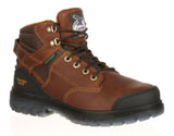 Georgia Boot G086 Men's Steel Toe Waterproof Work Boots, 8 in., Brown, 11 w
