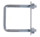 Hardware Essentials 320898 Zinc-Plated Fg Square U-Bolt, 3/8"-16x3"x4", 1-Pc