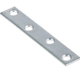 Hardware Essentials 851678 Steel Mending Plate Zinc 4" x 5/8", 4-Pack