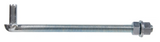 Hardware Essentials 851914 Gate Bolt Hook, Zinc Finish,  3/4 in. x 12 in.