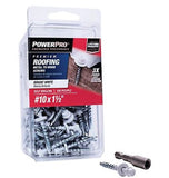Hillman 117961 Power Pro Premium Exterior Metal Polebarn Screw White 10 x 1-1/2"