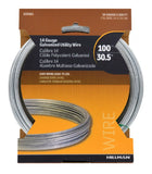Hillman 122065 Mechanics & Stovepipe Wire, #14x100ft., Galvanized, 75lb Wt. Cap.