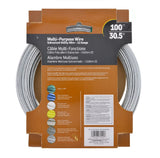 Hillman 122339 Solid Wire, #12 x 100 ft., Galvanized, 150lb Max Weight Capacity