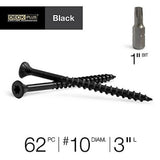 Hillman 48837 Deck Plus Flat Head Black Deck Screws #10 x 3", 1-lb, 62-Pack