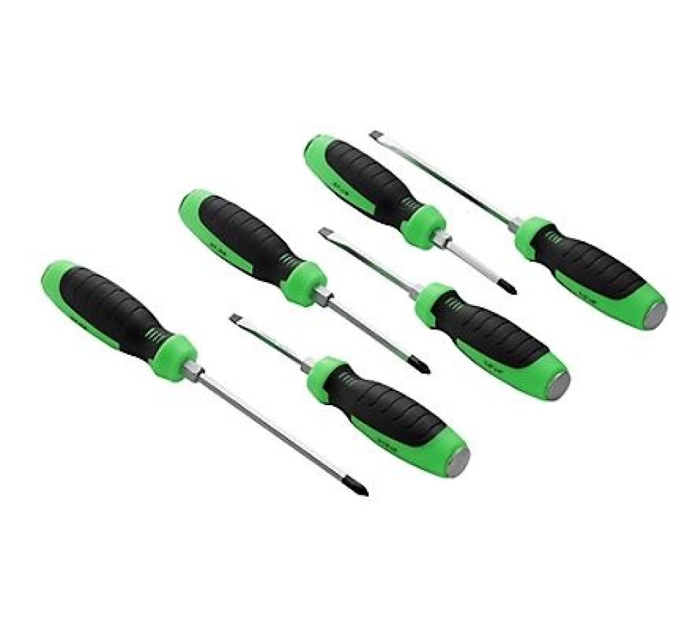 JobSmart LC220601 Go-Thru Screwdriver Set, Slotted and Phillips, 6 Pie ...