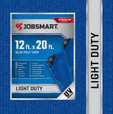 JobSmart LDBL1220 Reversible Light-Duty Poly Tarp, 12 ft. x 20 ft., Blue
