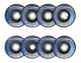 JobSmart QJT210713011 115 mm A60 Grit Metal Flap Disc Wheels - 4-1/2 in., 8-Pack