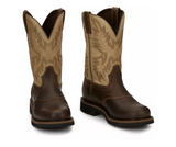 Justin SE4660 Men's Superintendent Cowhide Round Toe Work Boots, 11 in., Size 9.5 D