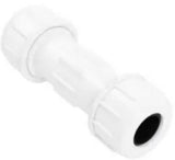 LDR Industries 511-43-12-12B Comp Couplings 1/2 inch PVC White