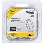 National Hardware N889-012 - 5/16 in. Quick Links, Zinc Plated, 6-Pack