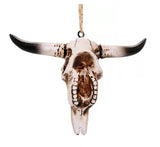 Red Shed 23F01170YC Longhorn Skull Holiday Christmas Tree Ornament, 5 in.