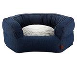 Retriever YF22012501 Hex Shape Boucle Tricot Piping Dog Bed, Blue, 28 in. Medium