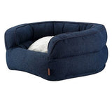 Retriever YF22012501 Hex Shape Boucle Tricot Piping Dog Bed, Blue, 28 in. Medium