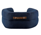 Retriever YF22012501 Hex Shape Boucle Tricot Piping Dog Bed, Blue, 28 in. Medium