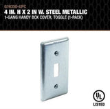 Southwire G19350-UPC Single Utility Toggle Switch Handy Box Cover, 4" x 2-1/8"