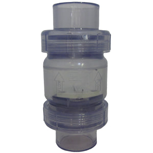 Spears S178OC15 1.5" Clear PVC Spring Check Valve