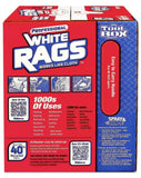 TOOLBOX 5820201 10 in. x 12 in. White Rags Box, 200-Pack