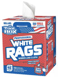 TOOLBOX 5820201 10 in. x 12 in. White Rags Box, 200-Pack
