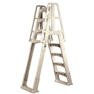 Vinlyworks Canada VWCSLAT Tan A-Frame Ladder 4 Tread w/ Anti-Entrapment Barrier