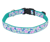Retriever 61482 Q Y0118 Adjustable Ribbon Overlay Dog Collar, Sketch Flower, 5/8 x 12-18 in.