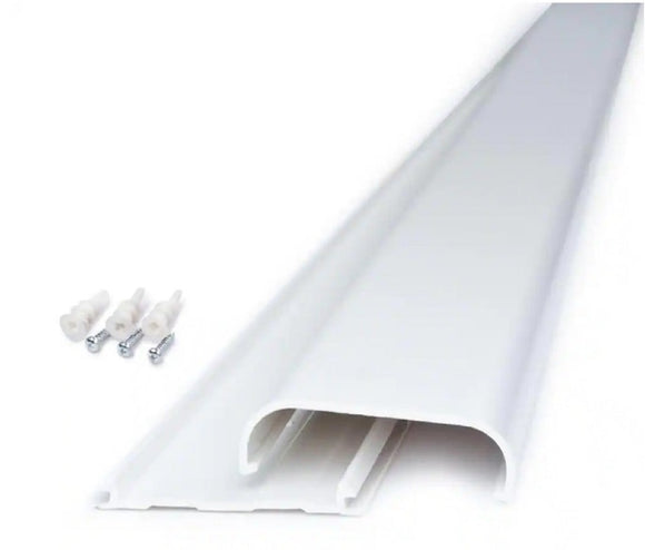 Commercial Electric A31-KW Flat Screen TV Cord Cover 4 ft.On-wall PVC White