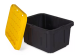 Tough Box 5GTBXBLKYW Storage Tote, Black/Yellow, 5 gal. Capacity
