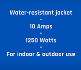 JobSmart WJ-23-16OR100 Indoor/Outdoor Standard-Power Extension Cord, 100 ft. Orange