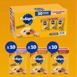Pedigree Adult Chicken, Beef, Pasta, and Vegetables Wet Dog Food Pack, 30 Pouch