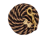 DuMOR T-99-2156-R14 Polyester Horse Lead with Bolt Snap, Black/Tan, 1 in. x 10 ft.