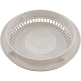 Afras 10064W Anti Vortex 7-3/4"dia White Main Drain Grate with Ring and Screws