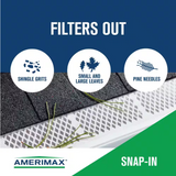 Snap-In Filter 3 ft. White Vinyl Micro-Mesh Gutter Guard