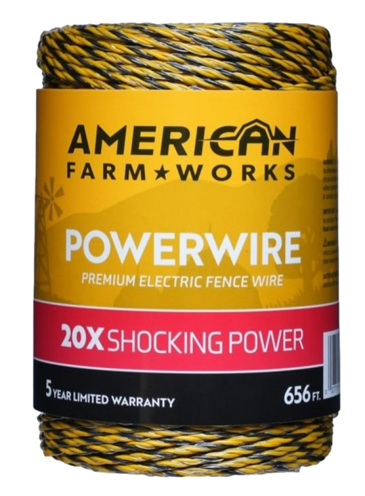 American FarmWorks HDW656YA-AFW PowerWire Electric Fencing Yellow 656 ...