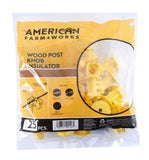 American FarmWorks IWKNY-AFW Electric Fence Wood Post Knob Insulators for 9-22 Gauge Steel, Aluminum and High-Tensile Wire, Yellow, 25-Pack