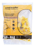 American FarmWorks IWNY-AFW Slant Nail Insulators for 9-22 Gauge Steel, Aluminum and Wire Yellow, 25-Pack