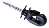 American FarmWorks IWSIRB-AFW Wood Post Screw-In Ring Electric Fence Insulators Black, 25-Pack