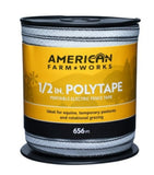 American FarmWorks PT656WH-AFW 656 ft. x 150 lb. Polytape Electric Fencing 1/2" W
